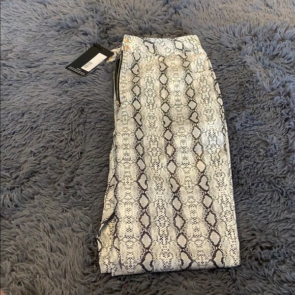 PLT snake skin leather pants - Picture 1 of 5